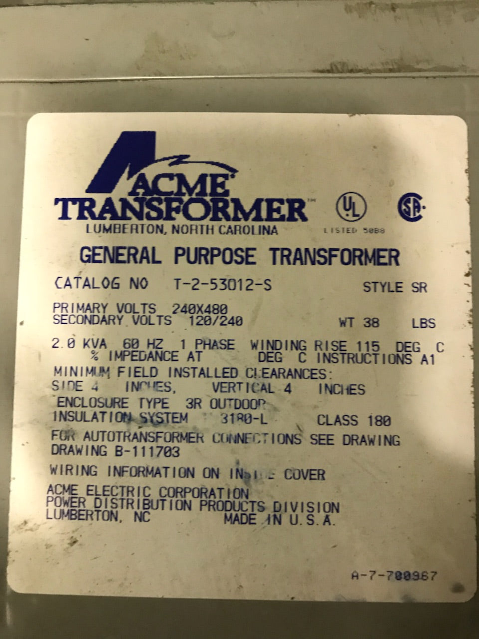 2 KVA Transformer