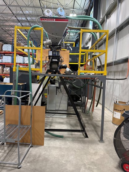 Used Maguire Blender, Stand, Vacuum Pump & (4) Receivers